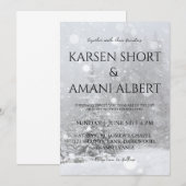 雪の冬ワンダーランド結婚式招待状 招待状 (正面/裏面)