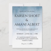 雪の冬ワンダーランド結婚式招待状 招待状 (正面)