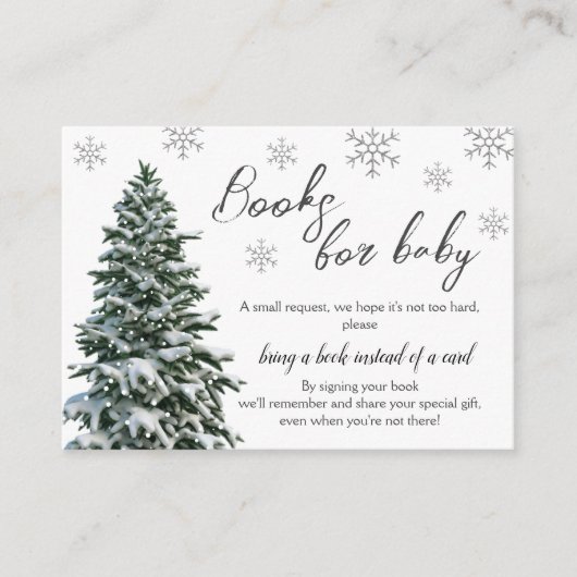 雪の冬木 |ベビーエンクロージャカードの帳簿 エンクロージャーカード (正面)