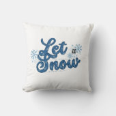 雪の冬枕 クッション (正面)