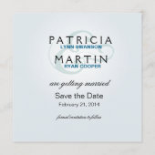 雪の冬 保存日付 氷の青 セーブザデート (裏面)