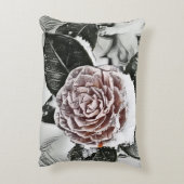 雪の凍っていバラスケッチアクセント枕 アクセントクッション (裏面(縦))