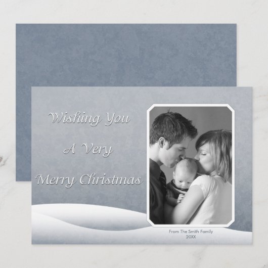 雪の凍ってい写真カード (正面/裏面)