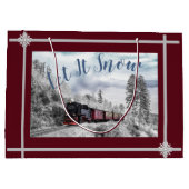 雪の列車の旅 ラージペーパーバッグ (裏面)