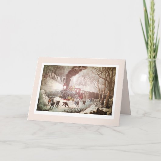 雪の列車の考えあなたのカード シーズンカード (正面)