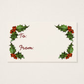 雪の列車クリスマスギフトタグ (裏面)