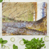 >雪の前面のブルエルク キッチンタオル (折り畳み)