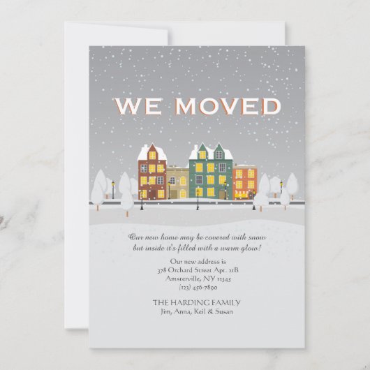 雪の動く発表 案内状 (正面)