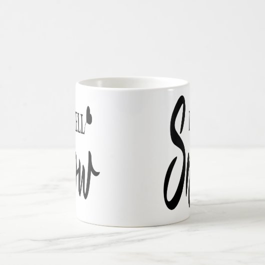 雪の匂いかわいい白黒冬引用文 コーヒーマグカップ (中央)