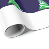 雪の包装紙のクリスマスツリー ラッピングペーパー (ロールコーナー)