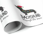 雪の包装紙を通したダックスフント ラッピングペーパー (ロールコーナー)