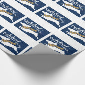 雪の包装紙を通したダックスフント ラッピングペーパー (角)