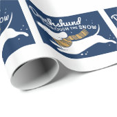 雪の包装紙を通したダックスフント ラッピングペーパー (ロールコーナー)