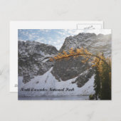 雪の北カスケードで山の湖をキャップ ポストカード (正面/裏面)