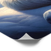 雪の北極白いオオカミ ポスター (角)