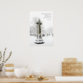 雪の十字架： 1コリント13:13 感動的 - ポスター (キッチン)