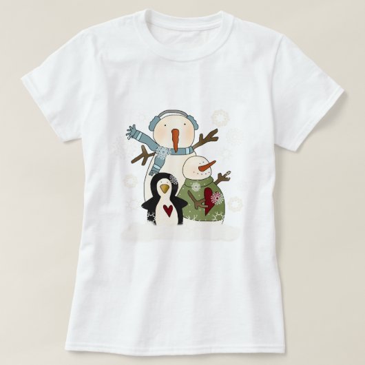 雪の友人の休日Tシャツとギフト Tシャツ (デザイン正面)
