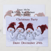 雪の四人組 招待状 (正面/裏面)