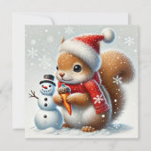 雪の国のサンタ帽のスリッパー シーズンカード (正面)