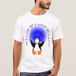 雪の地球のペンギン-それが雪が降るようにして下さい! Tシャツ