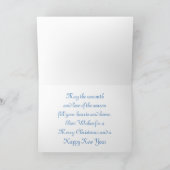 雪の地球の写真のクリスマスの挨拶状 シーズンカード (内部)