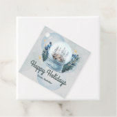 雪の地球の水の色クリスマスの休日のギフトラベル フェイバータグ (インサイチュ)