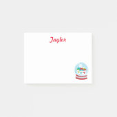 雪の地球冬 ポストイット (正面)