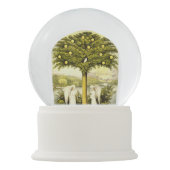 雪の地球生命の樹 スノーグローブ (裏面)