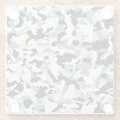 雪の塵カモフラージュ ガラスコースター (裏面)