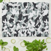 雪の塵カモフラージュ キッチンタオル (折り畳み)