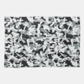 雪の塵カモフラージュ キッチンタオル (横)