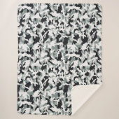 雪の塵カモフラージュ シェルパブランケット (正面)