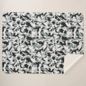 雪の塵カモフラージュ シェルパブランケット (正面(横))