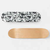 雪の塵カモフラージュ スケートボード (横)