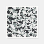 雪の塵カモフラージュ スタンダードカクテルナプキン (正面)