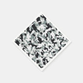 雪の塵カモフラージュ スタンダードカクテルナプキン (角)