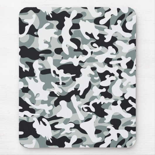 雪の塵カモフラージュ マウスパッド (正面)