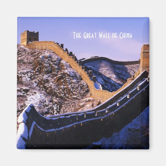 雪の壁素晴らし中国 マグネット (正面)