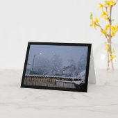 雪の夕べ – ソルの歌。8:7グリーティングカード カード (黄色い花)