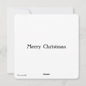 雪の夕べNYCフラットアイアンシティスケープのクリスマス シーズンカード (裏面)