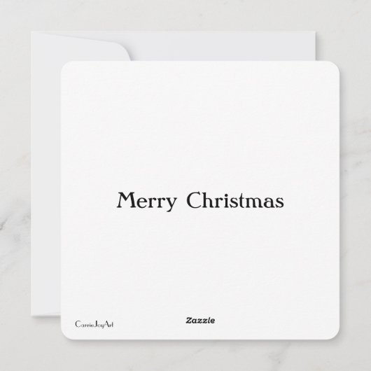 雪の夕べNYCフラットアイアンシティスケープのクリスマス シーズンカード (裏面)