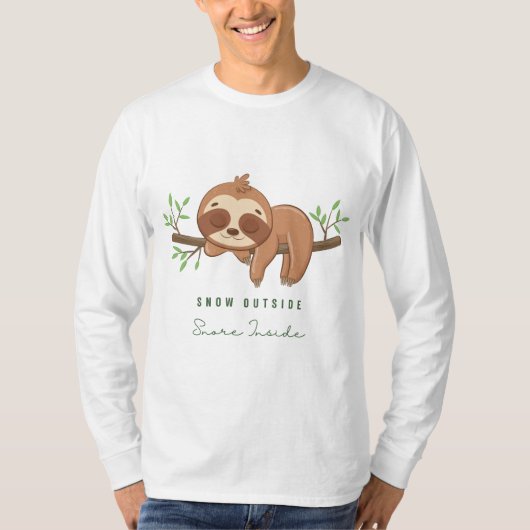 雪の外の忍び込み Tシャツ (正面)