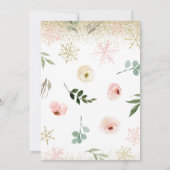 雪の多いおもしろい女の子ベビーシャワーになる 招待状 (裏面)