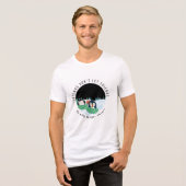 「雪の多いおもしろい、一緒に!」 トライブレンドTシャツ (正面全面)