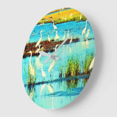 雪の多いアザミ ラージ壁時計 (傾斜)