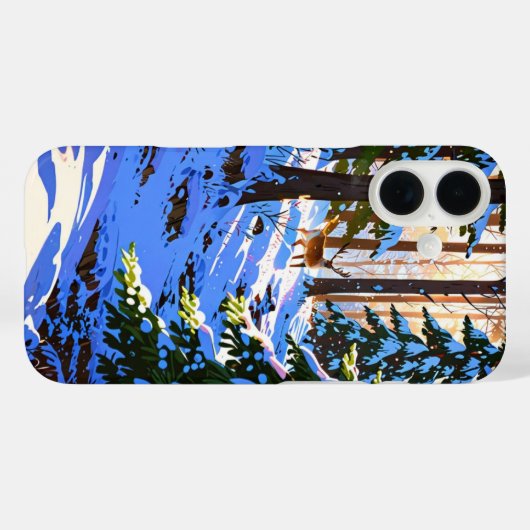 雪の多いアニメの森 Case-Mate iPhoneケース (裏面 (横))