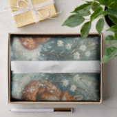 雪の多いクリスマスの時期に行われるフォックスファミリー 薄葉紙 (ギフト)