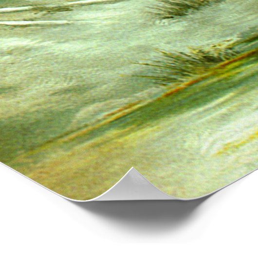 雪の多いクリスマスの朝 ポスター (角)