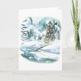 雪の多いクリスマスシーン シーズンカード