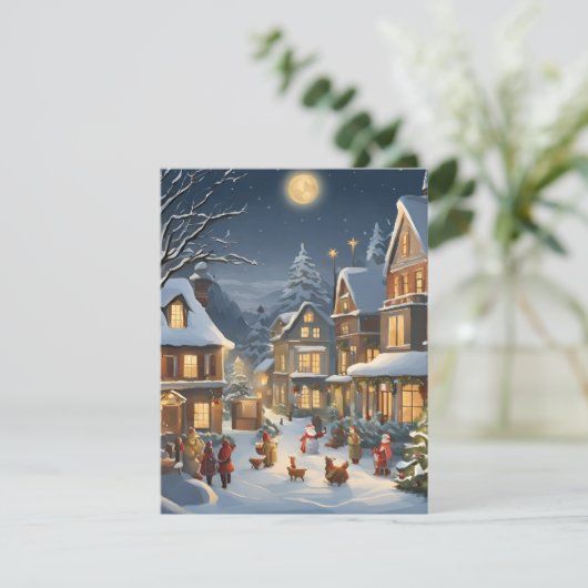 雪の多いクリスマスタウン シーズンカード (スタンド正面)